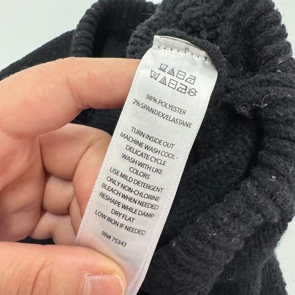 Happily Grey Skirt Womens X Small Black Maxi Split Front Knit - Picture 4 of 6